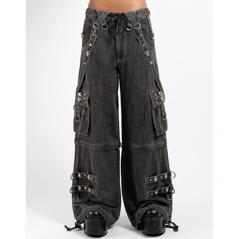 Tripp NYC - Denim Strap Weite Hose - Schwarz